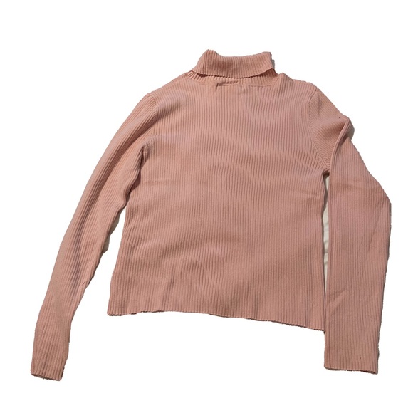 Pink Ribbed Long Sleeve Sweater Top XL - Picture 3 of 3